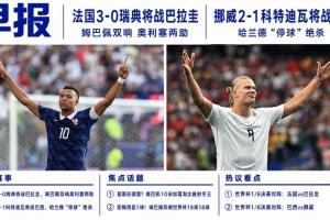 世界杯早报：姆巴佩双响，哈兰德绝杀！法国、挪威挺进世界杯16强